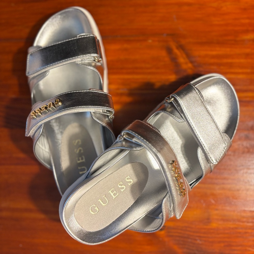 Guess Shiny Silver‎ Women's Sandals